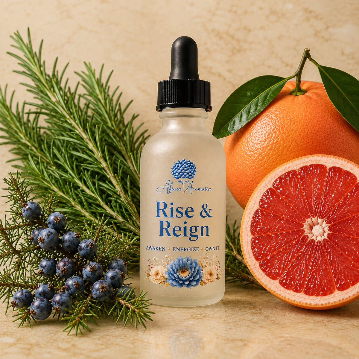 Rise & Reign Body Oil with Grapefruit, Rosemary, and Juniper Berry