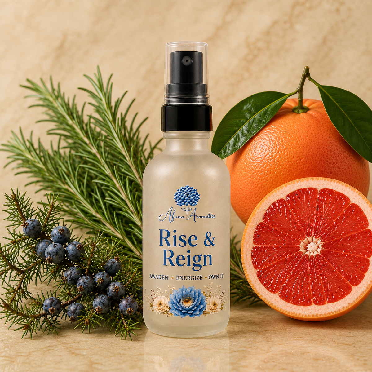 Rise & Reign Mood Mist with Grapefruit, Rosemary, and Juniper Berry